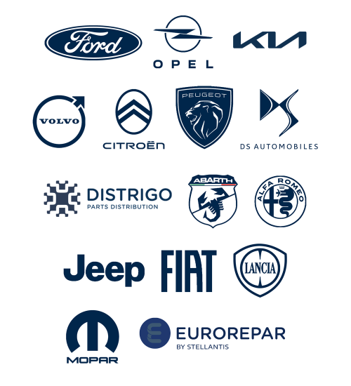 Firmenlogos der Marken für die Heisterparts Ersatzteile bereitstellt