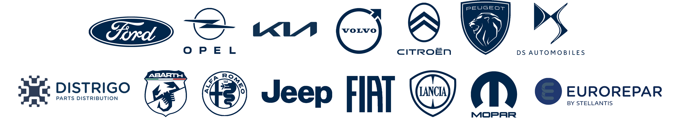 Firmenlogos der Marken für die Heisterparts Ersatzteile bereitstellt